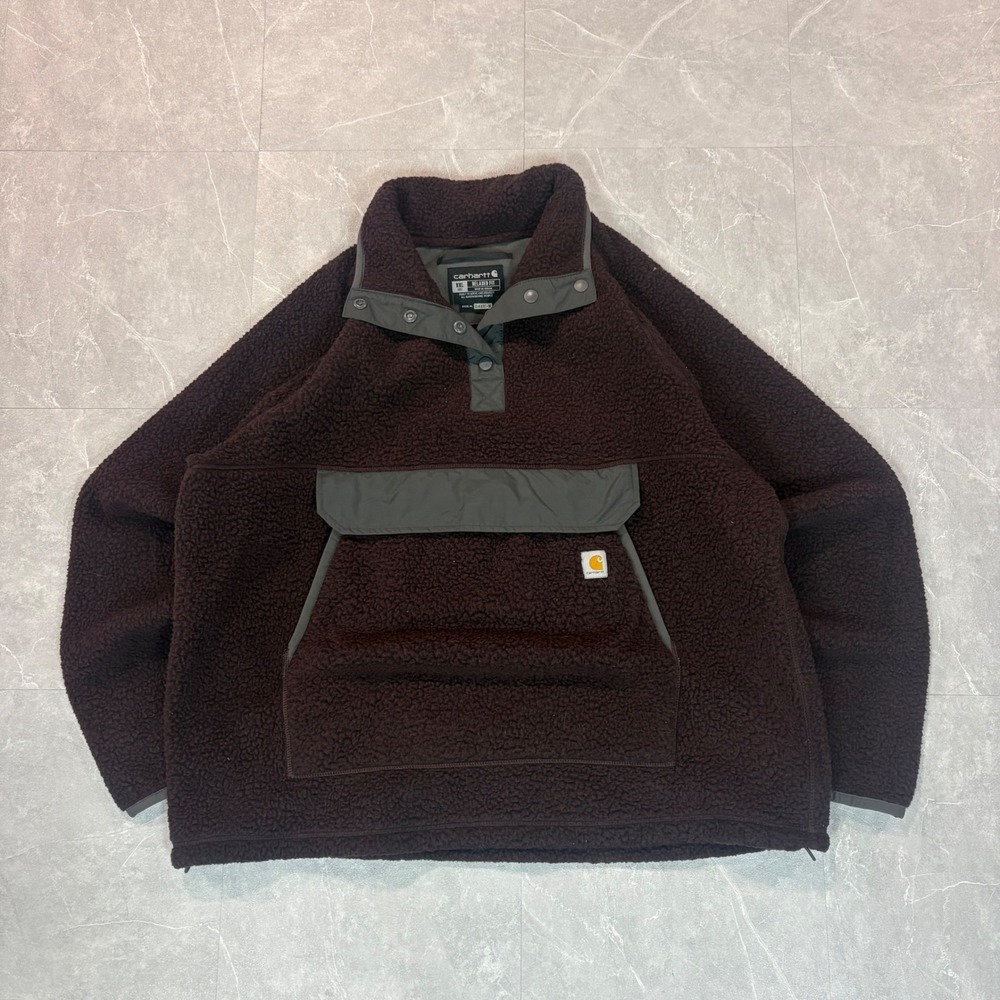 Purple Carhartt Sherpa fleece zip up jacket